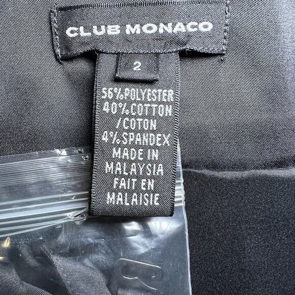 Club Monaco black satin strapless Corset Cocktail Dress Size 2 New With Tags - Picture 6 of 7